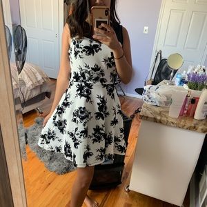 Black and white cocktail dress